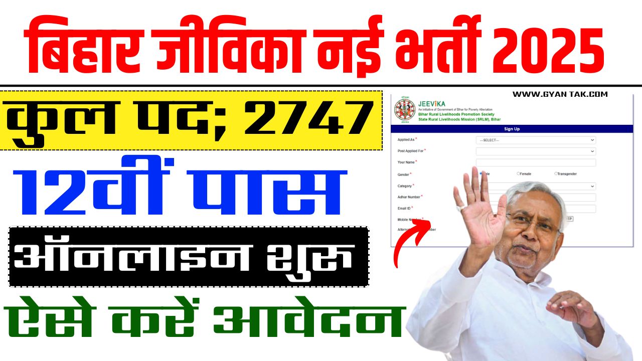 Bihar JEEViKA Recruitment 2025 | बिहार जीविका में आई नई भर्ती ऑनलाइन आवेदन शुरू जल्दी करे आवेदन?