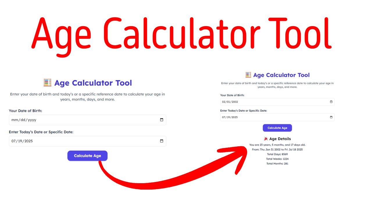 🧮 Age Calculator Tool