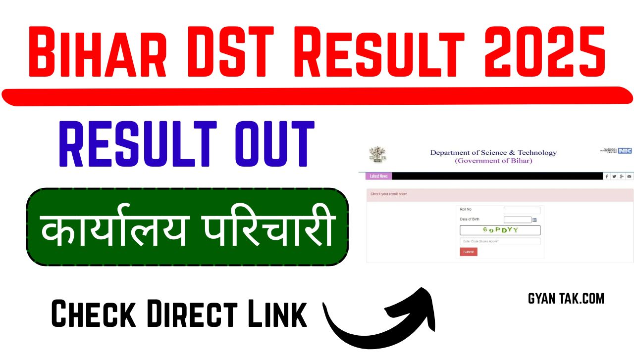 Bihar DST Karyalay Parichari Result 2025 - Link Out