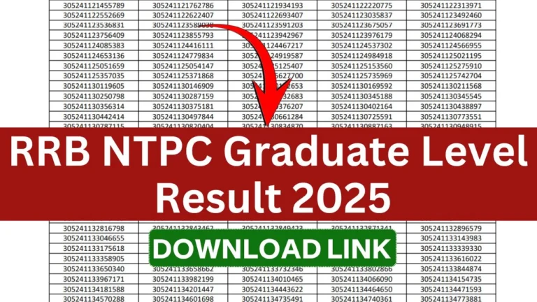 🚆 RRB NTPC Graduation CBT-02 Result 2025 – Download Link 📊📥